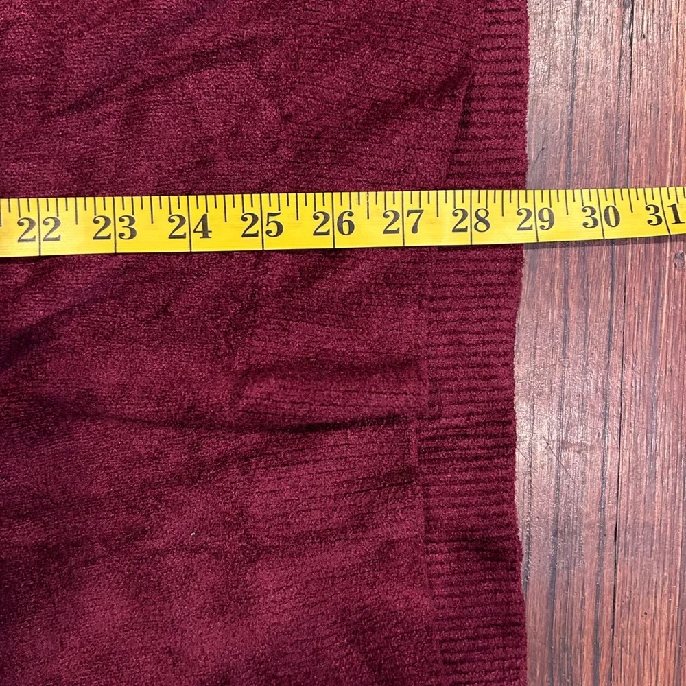J.‎ JILL WEAREVER COLLECTION soft red Sweater Large Chenille V-Neck cabin cozy - Picture 7 of 9